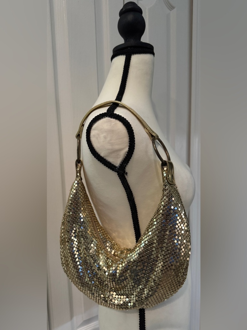 Gold Sequin Shoulder Bag - Unbranded